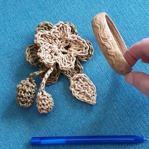 💥Free w/purchase Tristan Rattan Brooch and Handmade Leather Bracelet